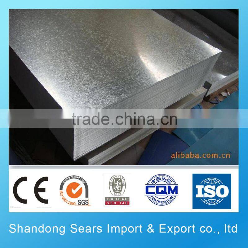 Tianjin manufacture 18 gauge galvanized sheet/aluzinc coated galvanized steel sheet/24 gauge galvanized roofing sheet