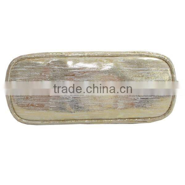 Gold PU cosmetic bag/trending brand cosmetic bag wholesale alibaba