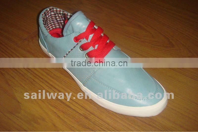 PU upper vulcanized shoe for men
