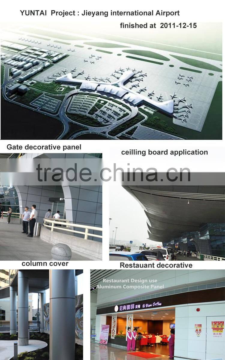 Black color Mirror surface Aluminum composite panel interior design