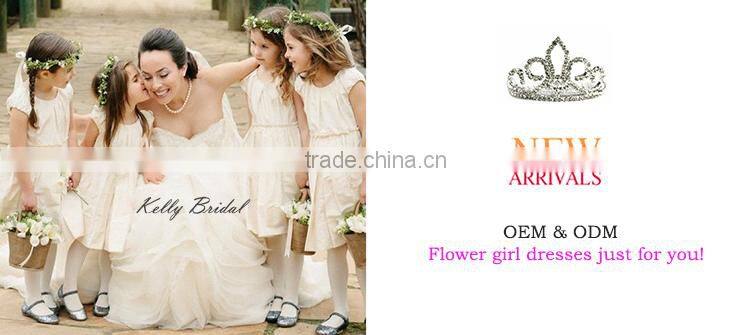 A-Line/Princess Scoop Neck cap sleeves Ankle-Length Organza Flower Girl Dress With Bow(s) Cascading Ruffles