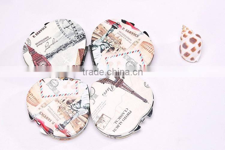 heart shape pocket mirror metal gift