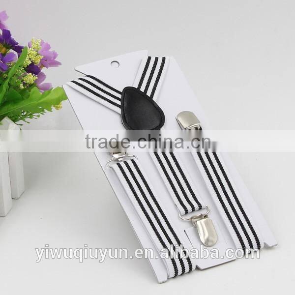 2.5cm Wide kids Unisex Clip-on Braces Elastic Suspender Fashion "Blue/White/Red" 4th of July suspenders