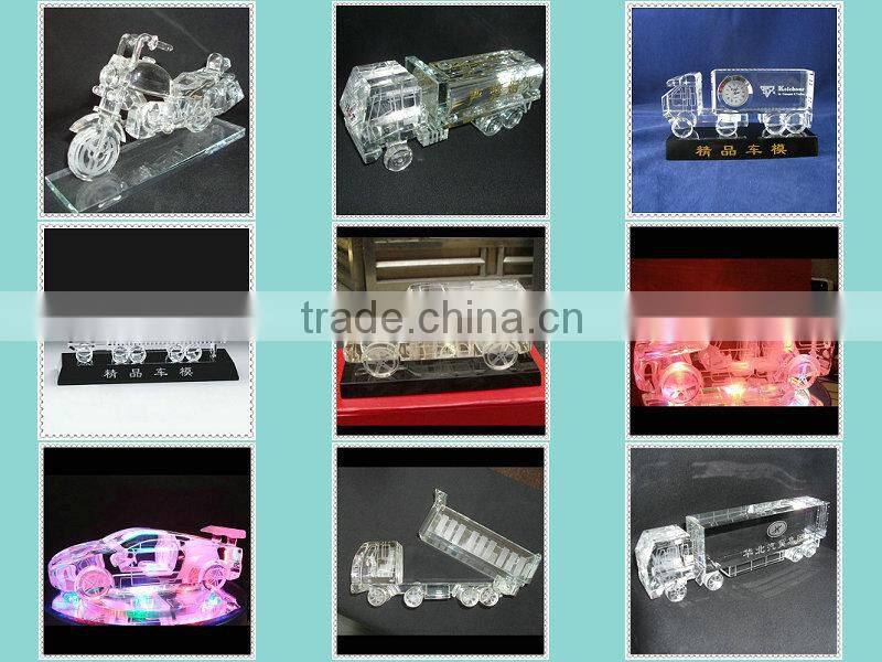Hotsell Polished Clear Bus Crystal Model For Birthday Gifts
