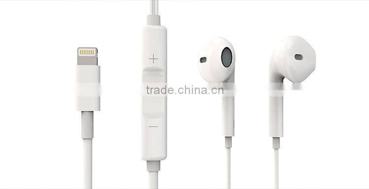 For 8 Pin Digital Earphone Wired Headset Earbuds No Volume Control Without Mic for iPhone 7 7 Plus Earphone