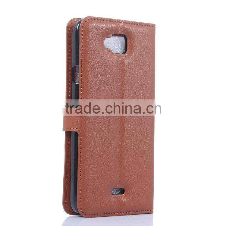 luxury stand wallet leather flip case cover for wiko slide
