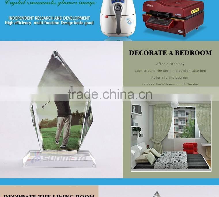 Customized 3D Family Photo Crystal Gift Low Price Sublimation Crystal