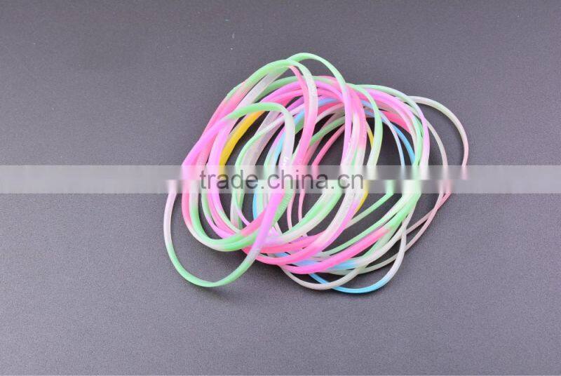 Wholesale Colorful Kids Wristband, Custom Elastic Silicone Bracelet Cheap