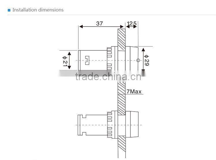 Led Indicator Lamp Light Switch With Led Indicator (AD56-22BS)