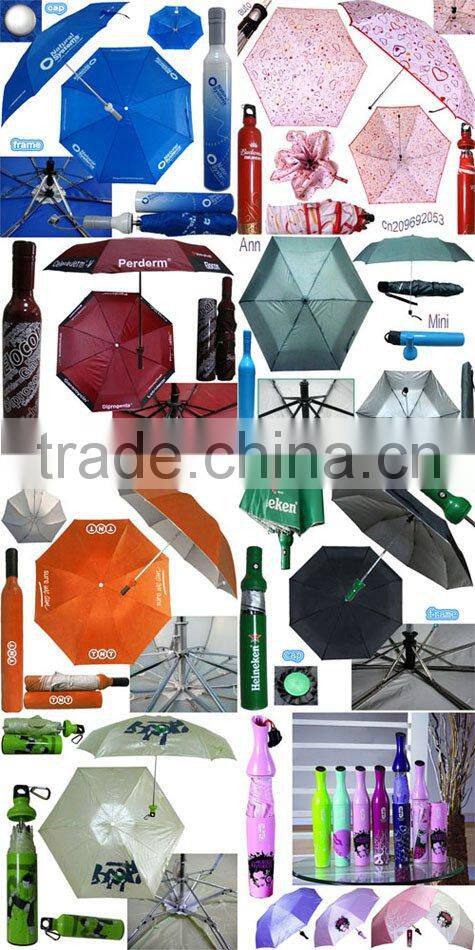 3 folding lip bottle umbrella