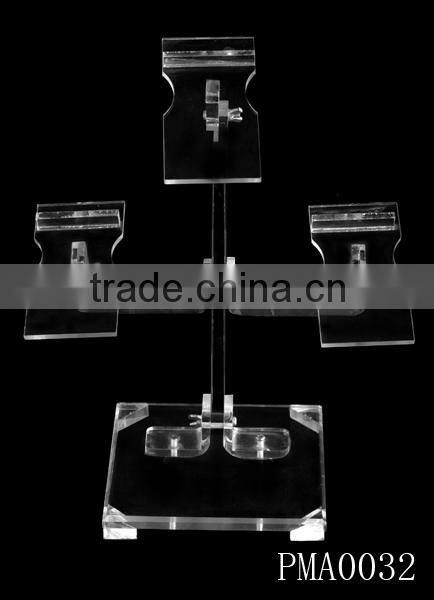 3 Holders Fashion Retail Table Acrylic Display Rack Shopping Mall Shoes Display Stand Acrylic