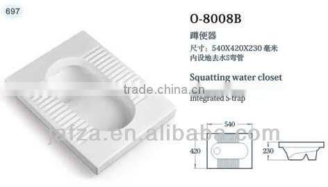 8008B Chinese manufacturer ceramic squatting water closet