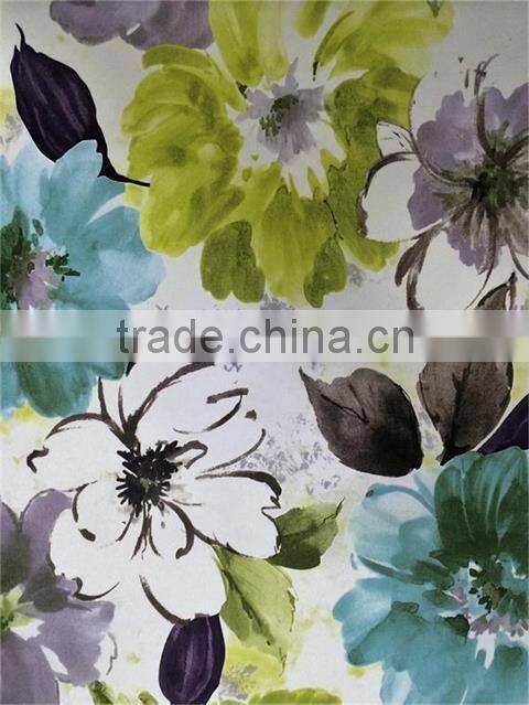 2016 newest beautiful colorful wallpaper with big flower pattern for home