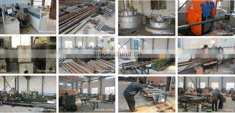 D51/80 design conical twin screw for artificial marble plastic