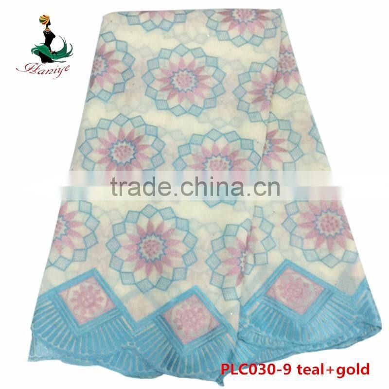 Haniye 2016/lastest hot selling african dress swiss voile lace polish cotton laces /PLC030