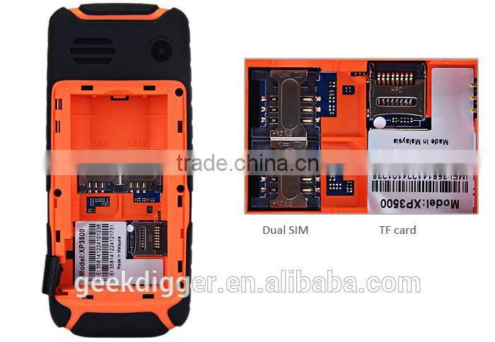 XP3500 Green Quad Band Unlocked Phone FM / MP3 / Dual SIM / Flashlight / Power Bank