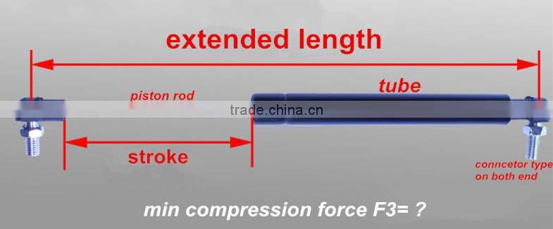 pneumatic easy lifting gas spring for tool box(ISO9001:2008)