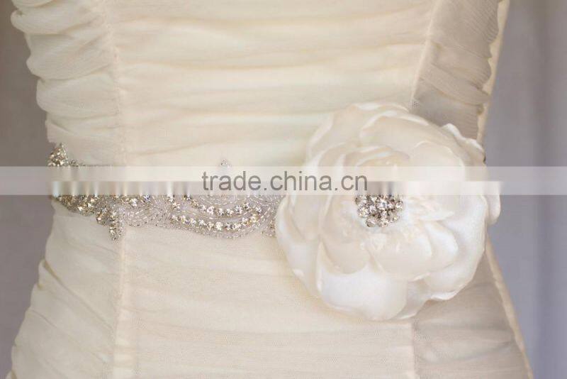 Hot!Unique Disign Silver 888Crystal Rhinestone Lace Embroidered Trimming in Bulk
