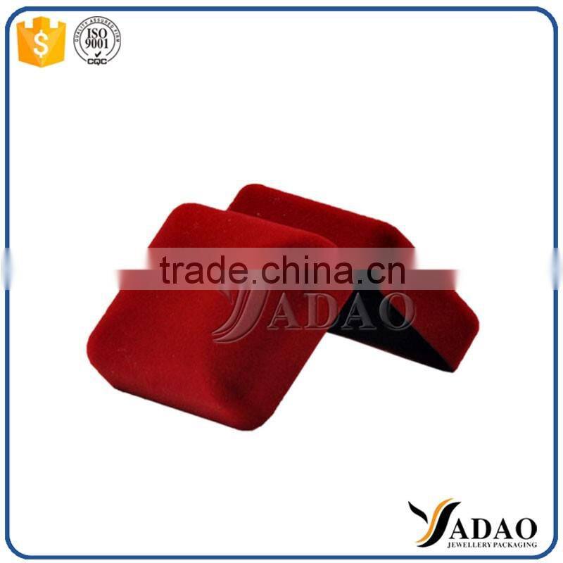 small velvet ring boxes red color velvet box for ring packaging
