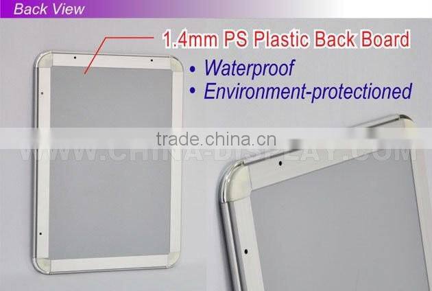 Aluminum 25mm snap frame a4 clip poster frame wall mounted white snap frame