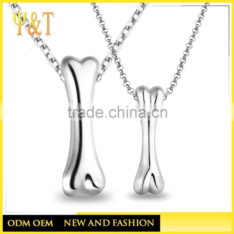 Cusotm design stainless steel jewelry couple blank dog tag pendant necklace wholesale