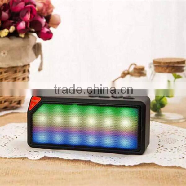 2016 New X3S mini Bluetooth Speaker Portable Wireless Handsfree TF FM Radio Built in Mic MP3 Subwoofer with LED flash light