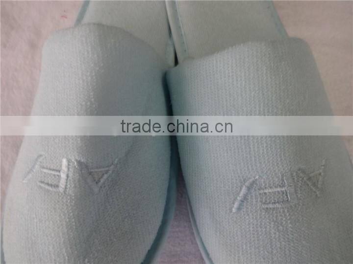 Polpular custom close toe personalized monogram hotel slippers