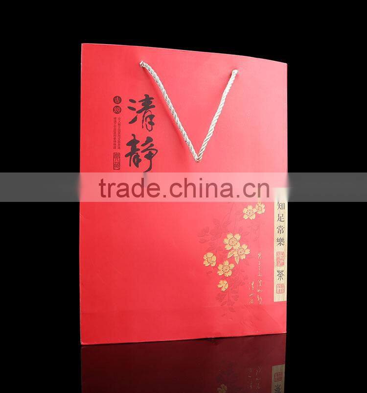 China style red paper bags for tea
