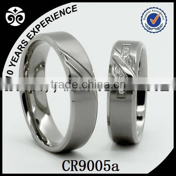 His & Hers Stainless Steel Valentine's Promise Couple Ring Wedding Band