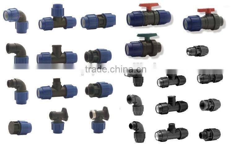 Quick connect pipe fitting plastic water pipe fitting compression fitting