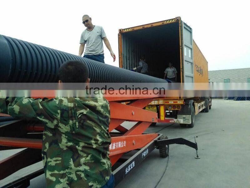 DN500 SN8 Water sewage corrugated PE pipe