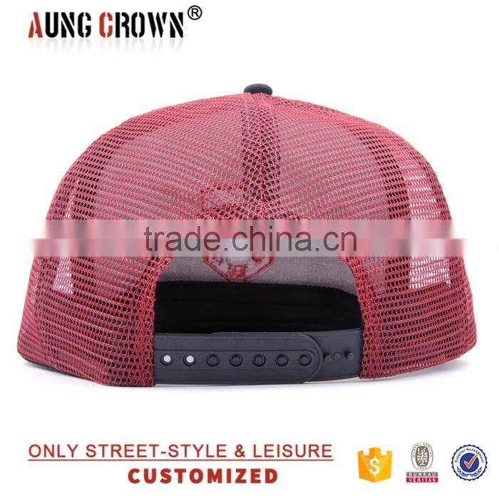 fashion mesh trucker hat/embroidery logo trucker hats/trendy trucker hat