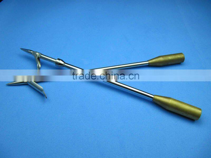 China new design stainless steel fishing spear decorative spears with brass handle
