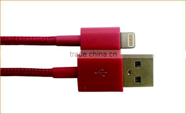 wholesale mfi certified cables colorful braid usb cable for 6 6s Plus 5 iPad Air mini