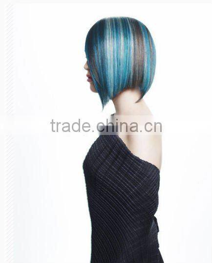 synthetic wigs colorful bob style