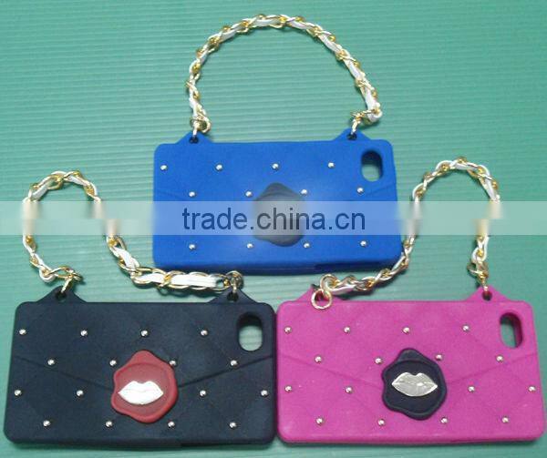 Silicone Mobile Phone Case with Handle for iPhone 5