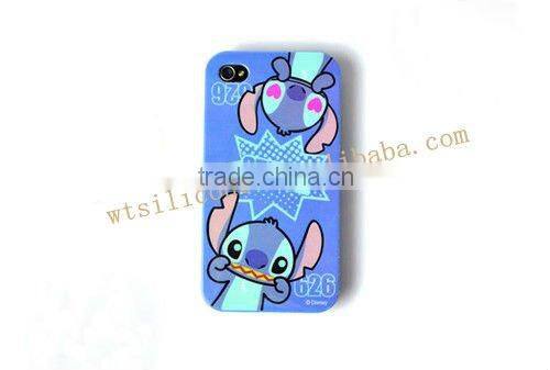 New Cute Stitch Cartoon Soft Protective Silicone Case Cover for iphone 4s