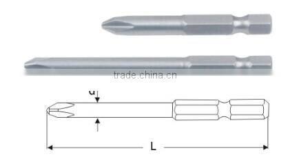 Supply high quality standard all sizes material S2 or CR-V phillips drive bit A/B/C type