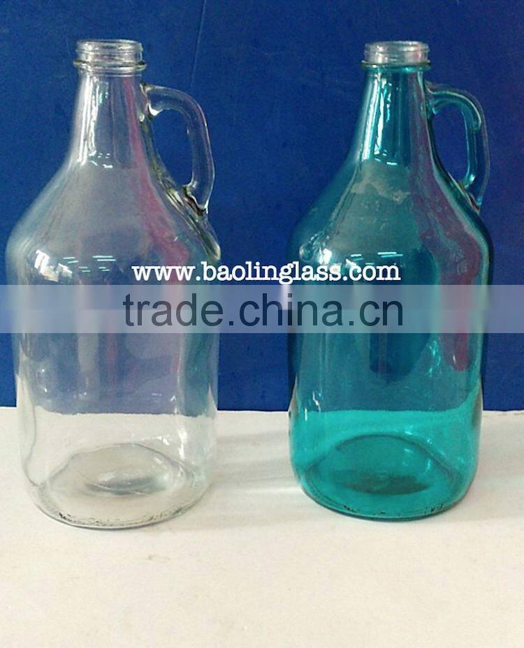 Personalized logo 64oz 1.9L amber beer growlers