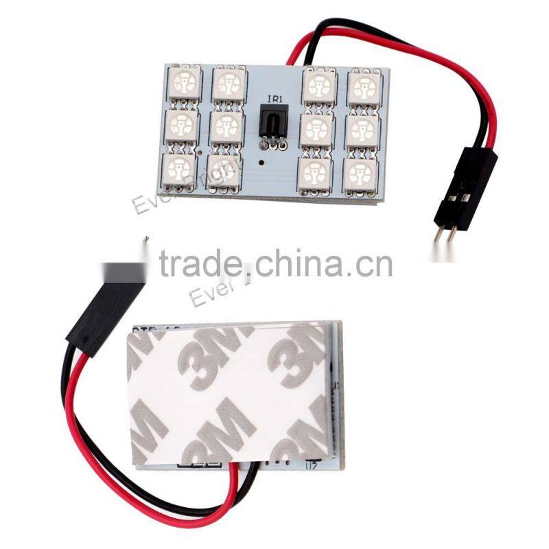 Remote control rgb led light 5050 12SMD 12v led dome light