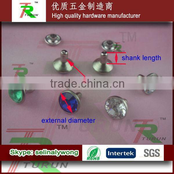 leather rhinestone rivets rhinestone studs for clothing