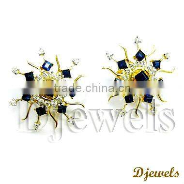 Diamond Earrings, Stylish Earrings, Diamond Gold Earrings