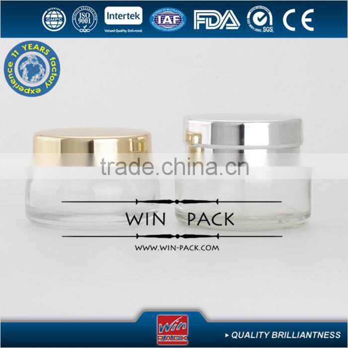 2015 hot sell clear glass bottle, cream bottle,personal care cosmetic lotion jar