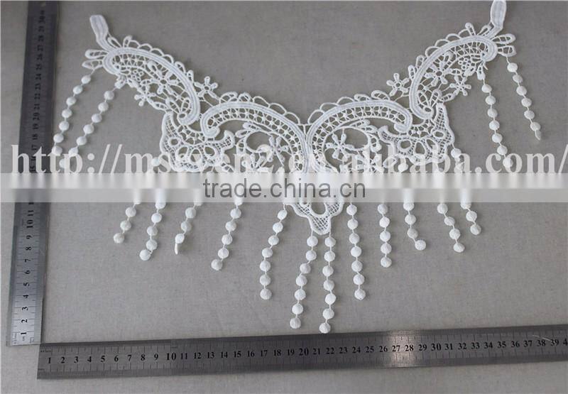 2016 new design embroidery lace collar, fringe lace collar for women dress