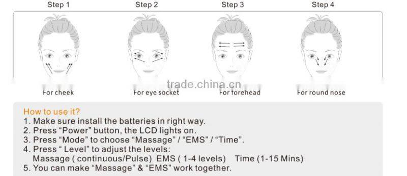 Home use Personal skin care microcurrent face lift machine beauty instrument