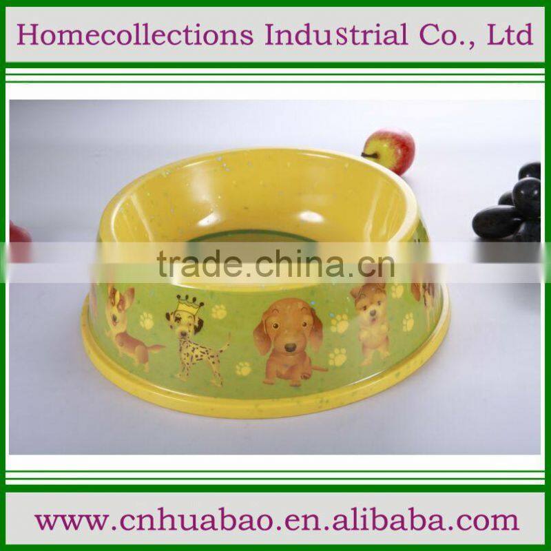 2016 new design melamine pet dinner dish with cute puppy printed,pet dishes equipment