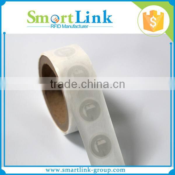 promotion!! rfid nfc Ntag213 label tag for nfc moblie phone, cheap 25mm dia blank paper label sticker,nfc chip suppliers