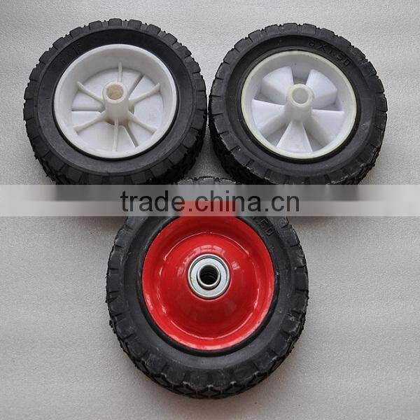6 inch steel rim solid rubber tire solid rubber wheel
