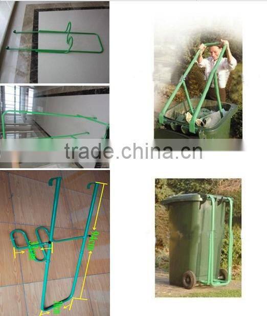 garden tool bag garden rubbish wheelin bin tool with iron wood plastic fabric material