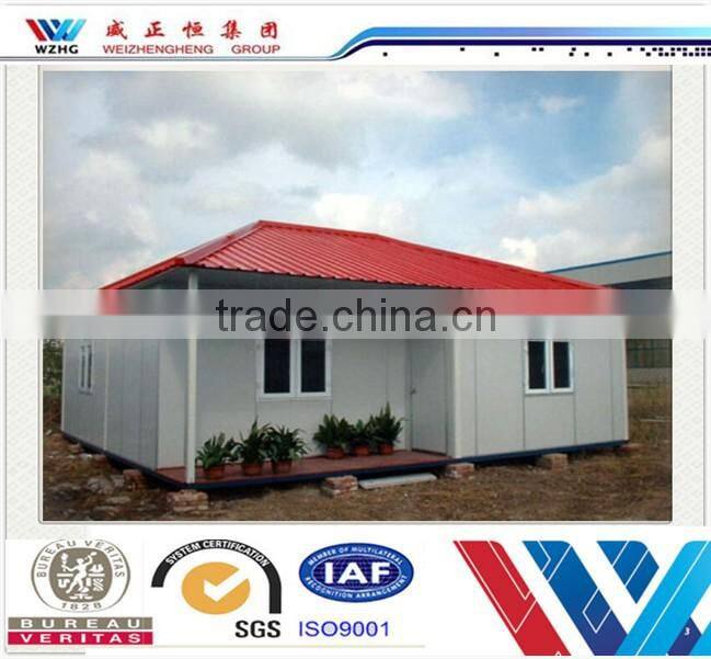 prefab house by EPS sandwich panel steel structure